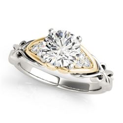 1.1 CTW Certified VS/SI Diamond Solitaire Ring 18K White & Yellow Gold - REF-309Y8N - 27825