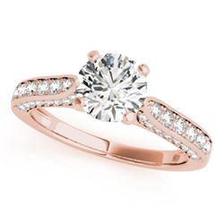 1.35 CTW Certified VS/SI Diamond Solitaire Ring 18K Rose Gold - REF-225H8W - 27523