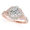 1.25 CTW Certified VS/SI Diamond Solitaire Halo Ring 18K Rose Gold - REF-212W8H - 26534