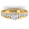 1.37 CTW Certified VS/SI Diamond Solitaire Ring 14K Yellow Gold - REF-203K3R - 30416