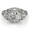 1.25 CTW Certified VS/SI Diamond Solitaire Antique Ring 18K White Gold - REF-223X6T - 27330