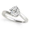 Image 2 : 0.75 CTW Certified VS/SI Diamond Bypass Solitaire 2Pc Wedding Set 14K White Gold - REF-171M6F - 3176