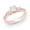 Image 1 : 0.90 CTW Certified VS/SI Diamond Solitaire Ring 14K Rose Gold - REF-131M8F - 14259