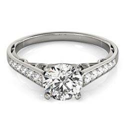 1.35 CTW Certified VS/SI Diamond Solitaire Ring 18K White Gold - REF-358W9H - 27516