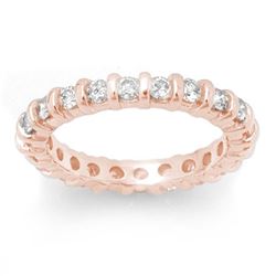 1.25 CTW Certified VS/SI Diamond Ring 14K Rose Gold - REF-91H3W - 11722