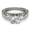 1.38 CTW Certified VS/SI Diamond Solitaire Antique Ring 18K White Gold - REF-395Y5N - 27282