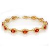 8.0 CTW Orange Sapphire Bracelet 10K Yellow Gold - REF-63X6T - 11042