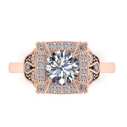 1.75 CTW Solitaite Certified VS/SI Diamond Ring 14K Rose Gold - REF-496X4T - 38554