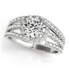 Image 2 : 1.15 CTW Certified VS/SI Diamond Solitaire 2Pc Wedding Set 14K White Gold - REF-152W8H - 32006