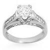 Image 1 : 1.25 CTW Certified VS/SI Diamond Ring 18K White Gold - REF-209M3F - 11600