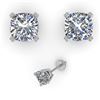 1.02 CTW Cushion Cut VS/SI Diamond Stud Designer Earrings 18K White Gold - REF-162W9H - 32289