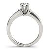 Image 2 : 0.86 CTW Certified VS/SI Diamond Solitaire Ring 18K White Gold - REF-192W8H - 27440