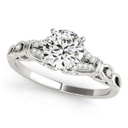 0.70 CTW Certified VS/SI Diamond Solitaire Ring 18K White Gold - REF-114N9Y - 27861