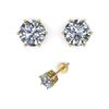 Image 2 : 0.50 CTW VS/SI Diamond Stud Solitaire Earrings 18K Yellow Gold - REF-53Y6N - 35815