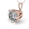 1 CTW VS/SI Cushion Diamond Solitaire Necklace 18K Rose Gold - REF-280N2Y - 35720