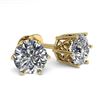 Image 1 : 1.50 CTW VS/SI Diamond Stud Solitaire Earrings 18K Yellow Gold - REF-298F8M - 35839