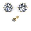 Image 2 : 1.50 CTW VS/SI Diamond Stud Solitaire Earrings 18K Yellow Gold - REF-298F8M - 35839