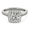 1.37 CTW Certified VS/SI Diamond Solitaire Halo Ring 18K White Gold - REF-393T5X - 26281