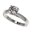Image 1 : 1 CTW Certified VS/SI Quality Cushion Cut Diamond Solitaire Ring 10K White Gold - REF-270M3F - 32997