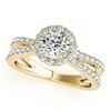 2 CTW Certified VS/SI Diamond Solitaire Halo Ring 18K Yellow Gold - REF-509X5T - 26628