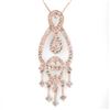 1.0 CTW Certified VS/SI Diamond Necklace 14K Rose Gold - REF-86K9R - 10178
