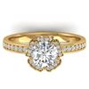 1.75 CTW Certified VS/SI Diamond Art Deco Ring 14K Yellow Gold - REF-390K4R - 30275
