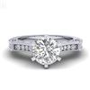 Image 2 : 1.25 CTW VS/SI Diamond Solitaire Art Deco Ring 18K White Gold - REF-400M2F - 37073