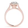 Image 2 : 1.4 CTW Certified VS/SI Diamond Solitaire Halo Ring 18K Rose Gold - REF-382K4R - 26875