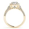 Image 2 : 1.5 CTW Certified VS/SI Diamond Solitaire Halo Ring 18K Yellow Gold - REF-387R5K - 26385