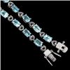 Image 3 : Natural Sky Blue Topaz Bracelet