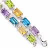 Image 3 : MULTI COLOR AMETHYST PERIDOT CITRINE TOPAZ BRACELET