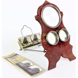 Victorian table top stereo view with 4 views.