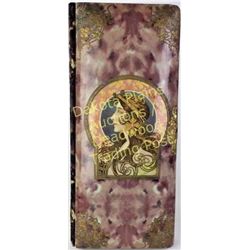 Beautiful Art Noveau celluloid photo album unusual size 7' X 16", missing clasp otherwise very good.