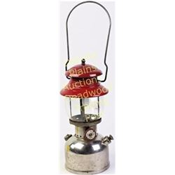 Collectible Coleman Model 200 lantern with enamel red top and chrome font, very nice and complete, m