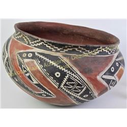 Large nicely accomplished South West Tonto dough bowl by Bill Freeman, 1927-2012, 14" diameter X 9 1