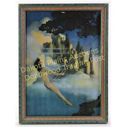 Original Maxfield Parrish "Dinky Bird" print C. 1904 in it's original sealed frame, image 10.5 X 14.
