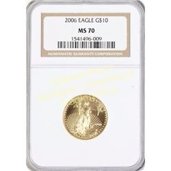 2006 Eagle G $10 gold coin MS 70.