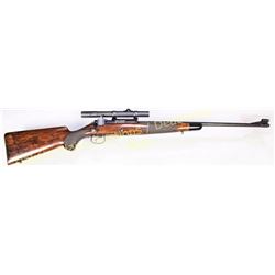 Fine custom A.O. Niedner Mauser rifle chambered in .22 rimfire with his Dowagiac, Mich 1920-1940 add