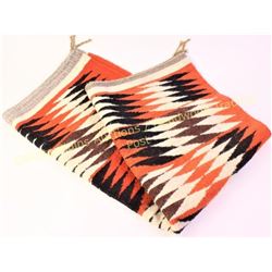 Good Navajo rug in red, white, black, brown and natural diamond pattern, 28" X 40", fine overall con