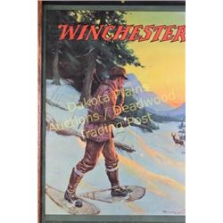 Rare original 1927 Winchester calendar showing excellent condition and bright colors, top and bottom