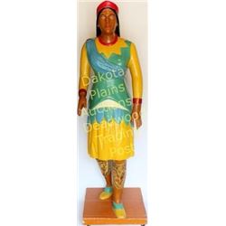 Early Lead South Dakota Cigar Store Indian maiden from the James Green Cigar Store and factory origi