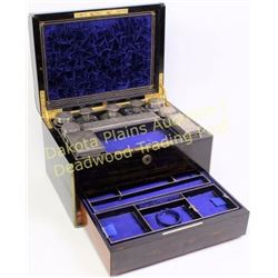 Fine rosewood cased travel set C. 1870 from the family of Edward L. Griffin, 1891-1988, Hot Springs 