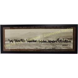 Nicely reprinted Borax 20 Mule Team litho framed, 16" X 42".  Est. 150-250