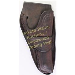 Hamley stamped single loop holster for Colt SAA 5 1/2", whip stitched main seam, shows NO repairs.  