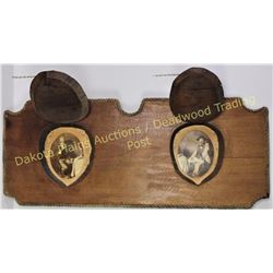 Ultimate saloon wall art, clever outhouse 2 hole top repurposed into wall hanging picture frames fro