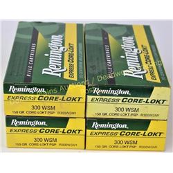 4 full boxes Remington 300 WSM ammo. Est. 75-125