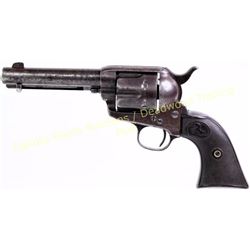 Antique Colt SAA .38 cal. SN 161945 revolver 4 3/4" barrel, blued finish with Rampant Colt hard rubb
