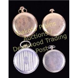 Collection of 4 antique empty pocket watch cases.  Est. 50-100