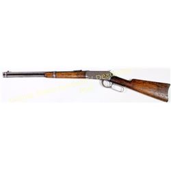Winchester 1894 30-30 cal. SN 549375 saddle ring carbine with 20" barrel, carbine shows heavy use, M