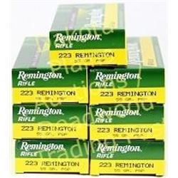7 full boxes Remington .223 ammunition. Est. 125-200
